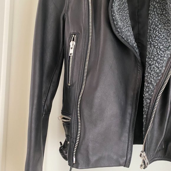 Heartloom Leather Jacket with Shearling Accent Size S - Picture 3 of 11
